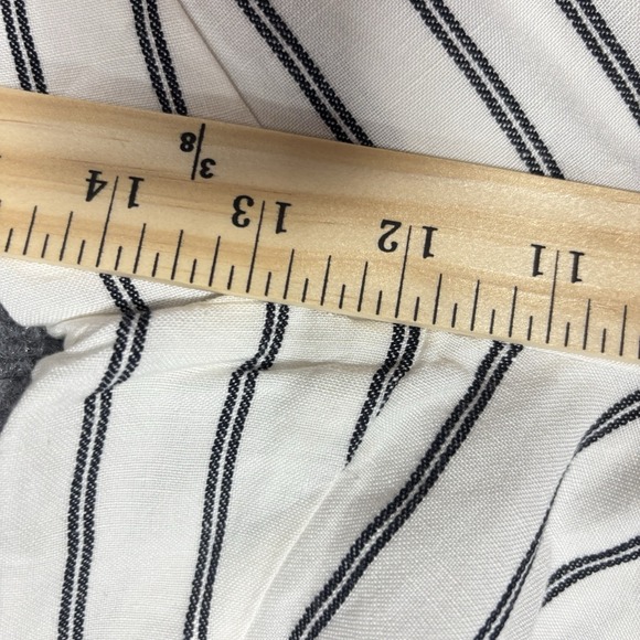 J.Jill Linen Pants Womens Plus Size White Blue Striped Straight Leg Size 20 NEW - Picture 11 of 12